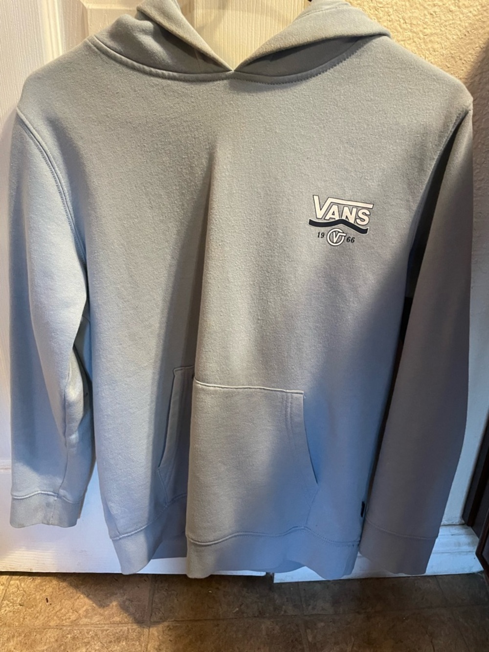 Vans Pale Blue Pullover Hoodie with Chest Logo